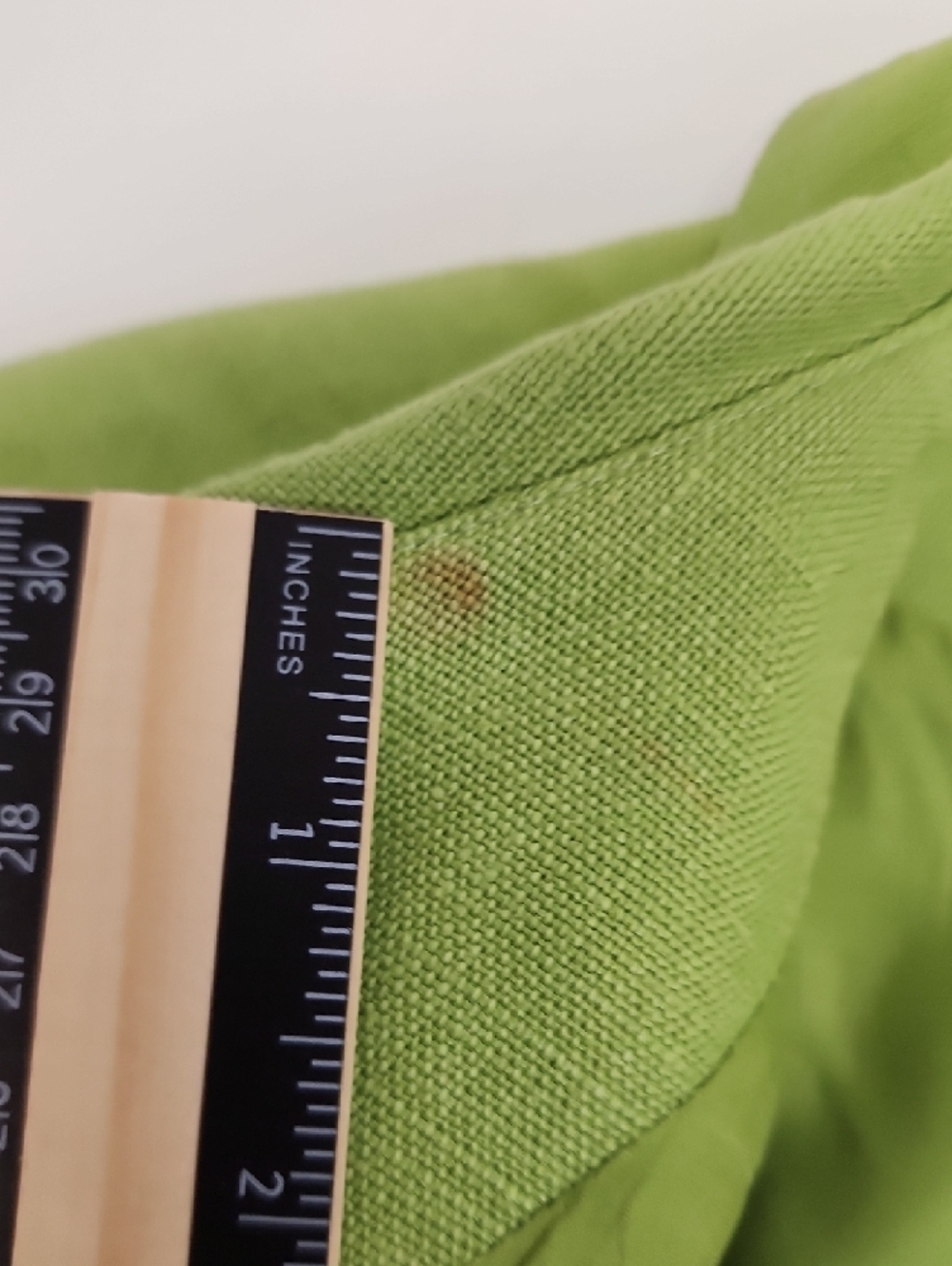 Scaasi Lime Green Linen Cropped Jacket Textured Button Blazer Size 12 - Picture 10 of 16